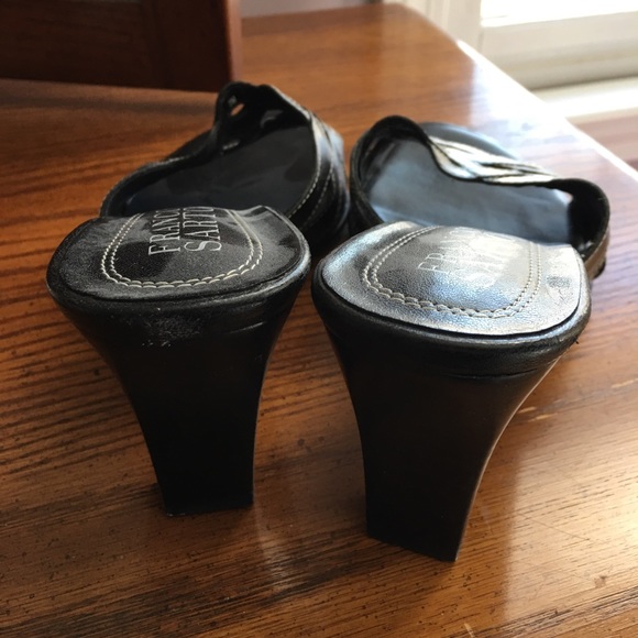 Franco Sarto Black Leather Brazalian Sandals! 7M - Picture 4 of 6